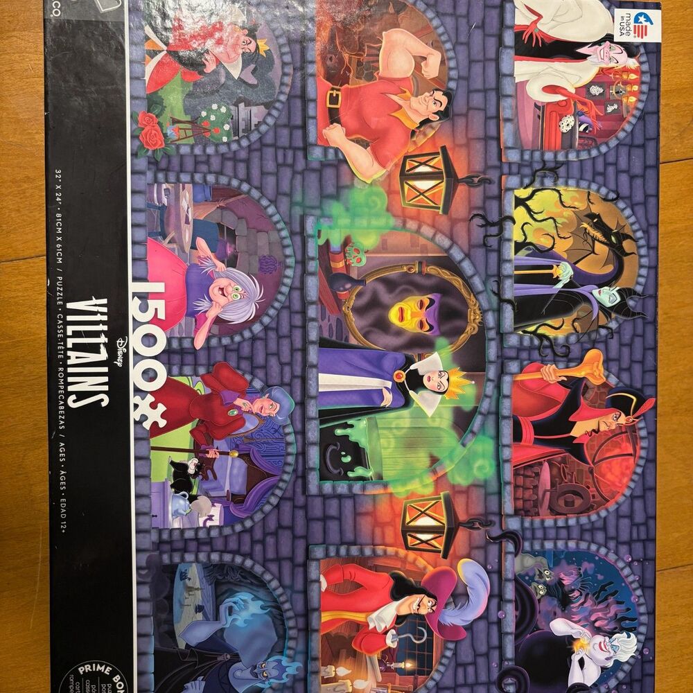 Disney Villains Underground 1500 Piece Puzzle Ceaco Disney Bonus Poster